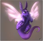  ears hybrid lagomorph long long_ears looking_at_viewer mammal purple_eyes rabbit shalinka shilokh smile wings 