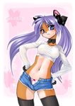  anthro bow choker clothed clothing collar female furrification hair hiiragi_kagami long_hair looking_at_viewer lucky_star panties skimpy solo standing underwear unknown_artist 
