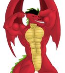  abs american_dragon:_jake_long biceps big_muscles buff dragon jake_long male muscles plain_background red red_body red_dragon scalie solo standing unknown_artist white_background wings 