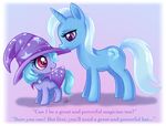  cutie_mark daughter equine female feral friendship_is_magic hair hat horn horse long_hair magic mammal metalpandora mother my_little_pony pony purple_eyes short_hair trixie_(mlp) unicorn white_hair wizard_hat young 