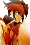  bad_id bad_pixiv_id brown_eyes brown_hair endou_mamoru headband inazuma_eleven_(series) inazuma_eleven_go jacket kai28 male_focus smile solo 