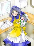  apron baby bad_id bad_pixiv_id closed_eyes hat heart hood if_they_mated kitchen knife kumoi_ichirin multiple_girls murasa_minamitsu open_mouth purple_hair sailor_hat short_hair susan tears touhou window 