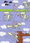  bird cloud clouds comic crash cub cutie_mark derp derpy_hooves_(mlp) dinky_hooves_(mlp) eagle equine female feral frass friendship_is_magic horn mammal my_little_pony pegasus tree unicorn wings wood young 