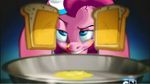  cheese cheese_toast dress equine female food friendship_is_magic fur horse mammal my_little_pony pink_fur pinkie_pie_(mlp) pony solo toast unknown_artist 