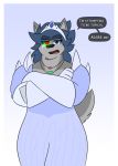  anthro canine clothed clothing crossdressing mammal raphael_audart theroflcoptr wolf 