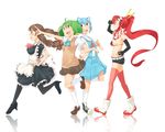  ayanami_rei character_request macross macross_frontier multiple_girls neon_genesis_evangelion pantyhose ranka_lee tengen_toppa_gurren_lagann thighhighs yoko_littner zukaketawagase 