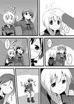  bad_id bad_pixiv_id blush boots closed_eyes comic erica_hartmann gertrud_barkhorn greyscale hair_tousle hand_on_another's_head hand_on_shoulder long_hair military military_uniform minna-dietlinde_wilcke monochrome multiple_girls open_mouth short_hair sitting smile strike_witches translated umekichi uniform world_witches_series 
