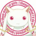  animated animated_gif ghost_in_the_shell gif_artifacts kyubey laughing_man mahou_shoujo_madoka_magica no_humans parody 