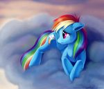  cloud clouds crying cutie_mark equine female feral friendship_is_magic fur hair horse magpie_(artist) mammal multi-colored_hair my_little_pony pegasus pie_(artist) pink_eyes pony rainbow_dash_(mlp) rainbow_hair sad solo tears wings 