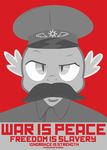  big_brother crossover cult_of_personality dragon election equestria-election facial_hair friendship_is_magic hat male mustache my_little_pony nineteen_eighty-four parody poster propaganda solo soviet spike_(mlp) 