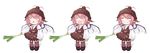  :&lt; :o animal_ears blush blush_stickers bow brown_dress closed_eyes dress hachune_miku hat loituma mystia_lorelei o_o parody pink_hair saliva solo spring_onion touhou vocaloid wings yukitarou_(awamori) 