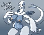  big_breasts breasts chubby fat female jaeh legendary_pok&#233;mon lugia nintendo nipples nude overweight pok&#233;mon pok&#233;morph pok&eacute;mon pussy solo tail video_games wings 