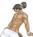  equine horse male mammal matoc muscles plain_background solo underwear underwear_bulge white_background 