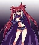  aq_interactive arcana_heart arcana_heart_3 artist_request atlus breasts cape character_request cleavage examu highres red_hair scharlachrot tear tears twintails 