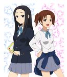  bad_id bad_pixiv_id black_eyes black_hair brown_eyes brown_hair extra inou_hiroaki k-on! long_hair matsumoto_mifuyu multiple_girls nojima_chika school_uniform twintails 