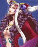  artist_request black_wings breasts cleavage dress elf final_fantasy final_fantasy_viii large_breasts pointy_ears solo ultimecia white_hair wings yellow_eyes 