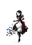  alice:_madness_returns alice_(wonderland) alice_in_wonderland black_hair bug butterfly insect long_hair puff_and_slash_sleeves puffy_sleeves rr_(ryohej) simple_background solo white_background 