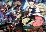  6+boys amelia_wil_tesla_seyruun armace black_hair blonde_hair blood blue_eyes bow cape earrings erulogos filia_ul_copt gloves gourry_gabriev greater_beast_zellas_metallium green_hair headband highres jewelry lina_inverse long_hair lyxu multiple_boys multiple_girls orange_hair pointy_ears purple_hair red_eyes red_hair ribbon short_hair sirius_(slayers) slayers slayers_try sword valgarv_(slayers) weapon xelloss yellow_eyes zelgadiss_graywords 