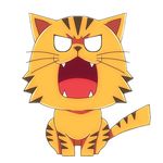  fangs lowres no_humans open_mouth palmtop_tiger simple_background solo tiger tom_(drpow) toradora! whiskers 