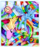  blue_fur equine female feral friendship_is_magic fur katamari_damacy lady_rainicorn mammal my_little_pony noby_noby_boy pegasus rainbow_dash_(mlp) rainicorn slugbox wings 