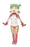  4chan :d ^_^ adapted_costume arms_at_sides bangs bodysuit bracer child closed_eyes covered_navel drawfag evangelion:_2.0_you_can_(not)_advance eyebrows_visible_through_hair flat_chest full_body gloves green_hair happy highres koiwai_yotsuba multicolored multicolored_bodysuit multicolored_clothes neon_genesis_evangelion non-web_source number open_mouth parody parted_bangs plugsuit quad_tails rebuild_of_evangelion red_bodysuit see-through simple_background smile solo standing test_plugsuit turtleneck white_background white_bodysuit yellow_bodysuit yotsubato! 