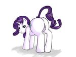  butt cum cum_in_pussy cum_inside cutie_mark dat_plot equine female fen-fen feral friendship_is_magic horn horse looking_at_viewer looking_back mammal my_little_pony plain_background pony pussy raised_tail rarity_(mlp) rule_34 solo tail unicorn white_background 