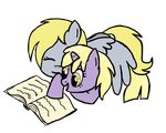  book cub derpy_hooves_(mlp) dinky_hooves_(mlp) equine female feral friendship_is_magic good_parenting horn mammal my_little_pony pegasus reading unicorn unknown_artist wings young 