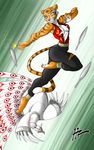  avian bird feline female fight hzblunte kung_fu_panda lord_shen master_tigress peacock tiger 