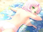  bikini cafe_sourire game_cg green_eyes mizushima_kasumi natsume_eri pink_hair short_hair swimsuit 
