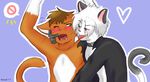  &hearts; &lt;3 abbey_(bcb) anthro augustus_(bcb) blush cat feline gay horny licking male mammal ryuzan tongue 