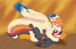  arkai cave cute dragon drooling duo feral feral_on_feral flammie incog_(artist) incog_(character) male mount nest saliva secret_of_mana tongue wings 