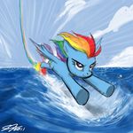  female feral friendship_is_magic hair horse john_jesco john_joseco mammal multi-colored_hair my_little_pony pegasus rainbow_dash_(mlp) rainbow_hair solo water wings 