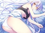  bed blush chelsea_arcot game_cg ko~cha long_hair panties shukufuku_no_campanella underboob underwear 