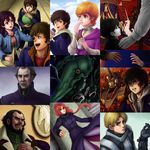  4boys audrey_burne bad_id bad_pixiv_id banagher_links beard blonde_hair brown_eyes brown_hair cardeas_vist cloak facial_hair father_and_son green_hair grey_hair gundam gundam_unicorn haro highres hood hoodie hot_dog irei_takuya jacket kshatriya marida_cruz mecha micott_bartsch multiple_boys multiple_girls mustache orange_hair pilot_suit ponytail riddhe_marcenas satou_toshio_(suisuisuisui) spoilers suberoa_zinnerman unicorn_gundam younger 