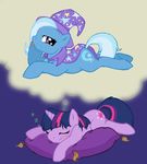  dream duo equine female feral friendship_is_magic horn horse mammal my_little_pony pony sleeping tenchi-outsuno trixie_(mlp) twilight_sparkle_(mlp) unicorn unknown_colorist 