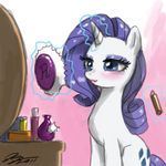  equine female feral friendship_is_magic horn horse john_joseco lipstick mammal my_little_pony pony rarity_(mlp) solo unicorn 