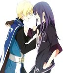  bad_id bad_pixiv_id black_eyes black_hair blonde_hair blue_eyes flynn_scifo gloves long_hair male_focus minoru_(mnr_akgr) multiple_boys tales_of_(series) tales_of_vesperia white_background yuri_lowell 