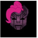  2011 autobot autobot_insignia crossover female friendship_is_magic hair my_little_pony partybots pink_hair pinkie_pie_(mlp) solo transformers unknown_artist 