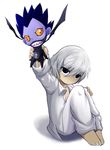  bleedman blue_lifeless_eyes death_note pyjama white_hair 