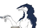  cereal_guy cereal_sergal eating female john john_(joandventure) meme plain_background pointing sergal sir_double-faggot solo spoon white_background 