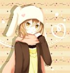  akane_(goma) animal_ears animal_hat bad_id bad_pixiv_id brown_hair bunny_ears goma_(11zihisin) hat male_focus original otoko_no_ko scarf solo yellow_eyes 