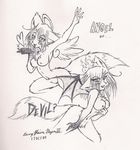  breasts canine demon devil female fiore fire fox halo kitonkurai looking_at_viewer mammal nipples plain_background pussy white_background wings 