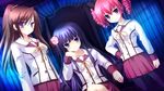  3girls game_cg hyper_highspeed_genius miyasu_risa patricia_lancaster seifuku shiguresato_himeno tojoin_kyoka yukiwo 