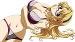  absurdres blonde_hair blue_eyes blush bra breasts cleavage freezing glasses highres large_breasts lingerie long_hair open_mouth panties pantyshot satellizer_el_bridget solo transparent_background underwear underwear_only vector_trace 