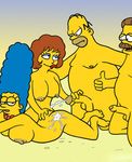  homer_simpson marge_simpson maude_flanders ned_flanders the_simpsons 