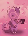  kecleon lowres nintendo petals pink pokemon purple_kecleon tea 
