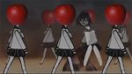  abstract animated animated_gif apple black_hair faux_traditional_media food fruit lowres maedax multiple_girls pastel_(medium) sayonara_zetsubou_sensei school_uniform screencap sekiutsu_maria_tarou serafuku shaft surreal 