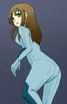  bodysuit brown_hair cosplay crossover hair_ornament latex long_hair metroid samus_aran samus_aran_(cosplay) sophia_esteed star_ocean star_ocean_till_the_end_of_time zero_suit 