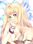  bad_id bad_pixiv_id blonde_hair blue_hair blue_nails bracelet breasts cleavage highres jewelry long_hair macross macross_frontier maya_(many_pictures) nail_art nail_polish sheryl_nome small_breasts solo 