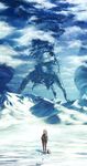  blue cloud iwai_ryou machine original scenery snow solo 